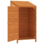 vidaXL Záhradná kôlňa hnedá 55x52x112 cm masívne jedľové drevo – Obrázok 4