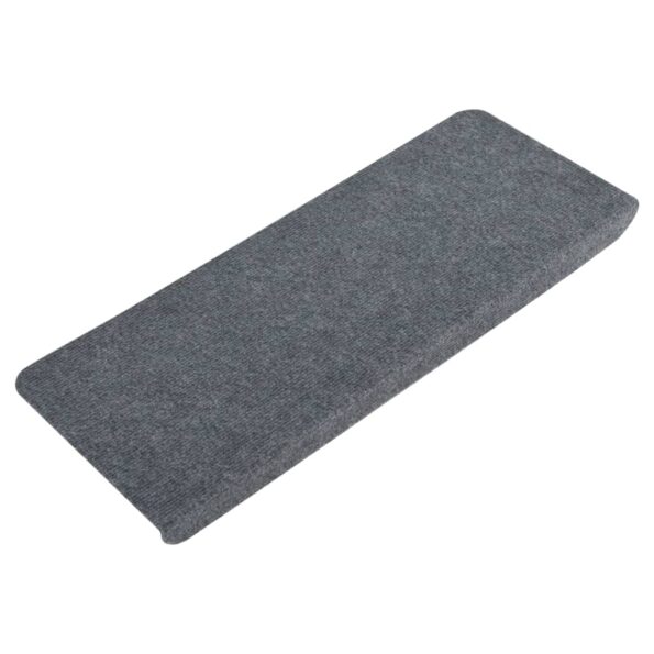 vidaXL Samolepiace nášľapy na schody 15 ks 65x24,5x3,5 cm sivé – Obrázok 3