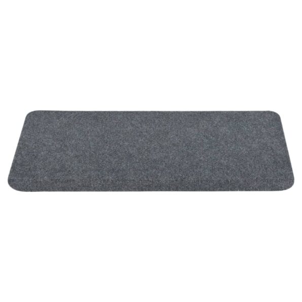 vidaXL Samolepiace nášľapy na schody 15 ks 65x24,5x3,5 cm sivé – Obrázok 5