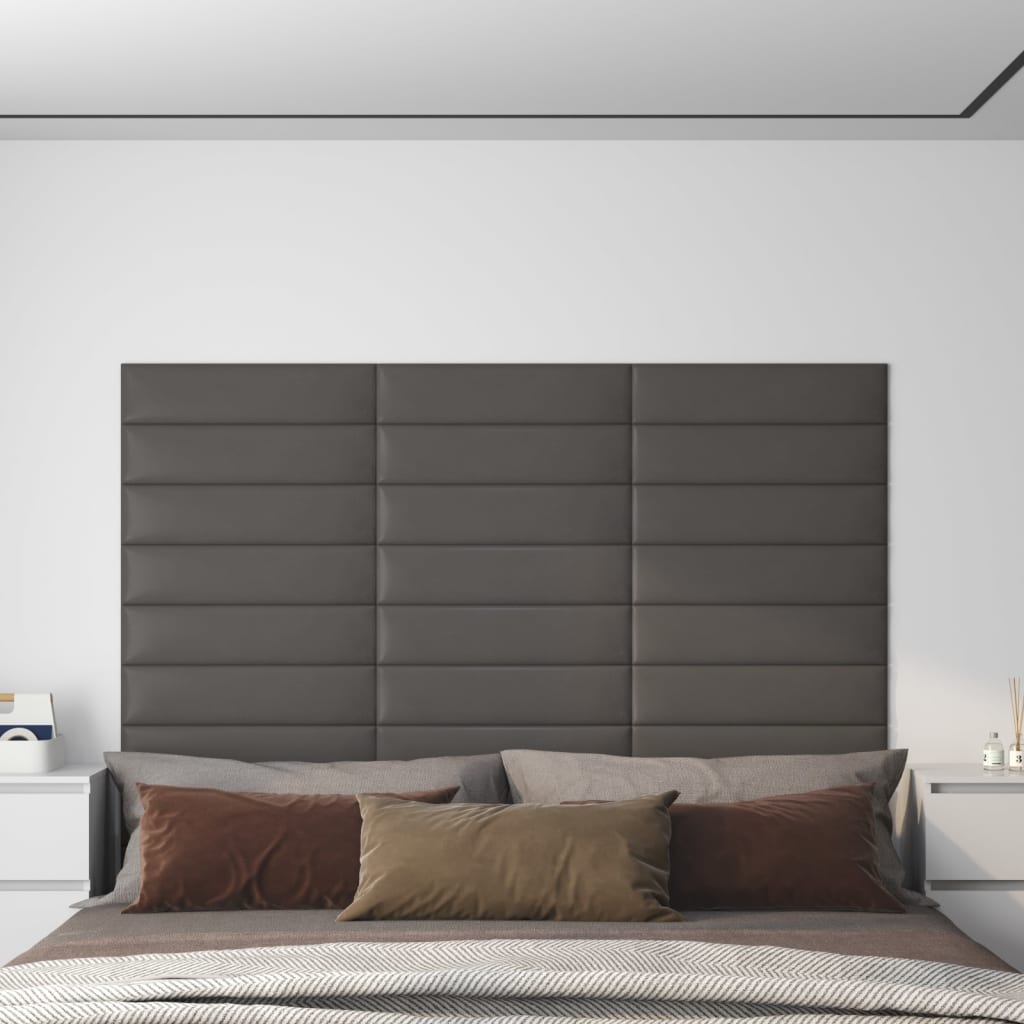 VXL8720287019343_m_en_hd_1.jpg vidaXL Nástenné panely 12 ks sivé 60x15 cm umelá koža 1,08 m² – Obrázok 1