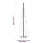 vidaXL Vianočný stromček kužeľ studené biele svetlo 3000 LED 230x800cm – Obrázok 10