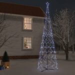 vidaXL Vianočný stromček kužeľ studené biele svetlo 3000 LED 230x800cm