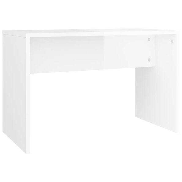 vidaXL Taburetka lesklá biela 70x35x45 cm spracované drevo – Obrázok 2