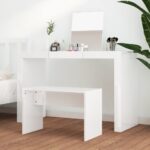 vidaXL Taburetka lesklá biela 70x35x45 cm spracované drevo – Obrázok 3