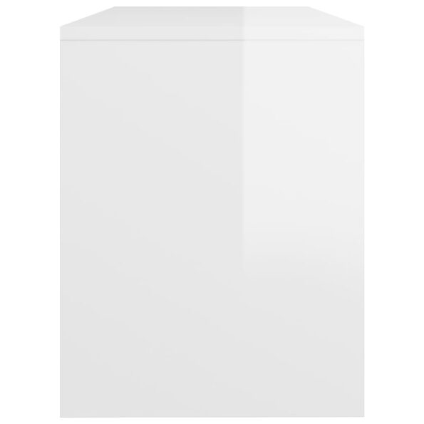vidaXL Taburetka lesklá biela 70x35x45 cm spracované drevo – Obrázok 5