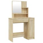 vidaXL Toaletný stolík so zrkadlom dub sonoma 86,5x35x136 cm – Obrázok 2