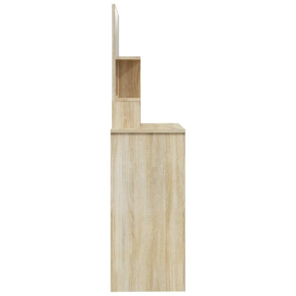 vidaXL Toaletný stolík so zrkadlom dub sonoma 86,5x35x136 cm – Obrázok 8
