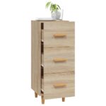 vidaXL Komoda dub sonoma 34,5x34x90 cm spracované drevo – Obrázok 4