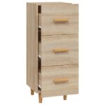vidaXL Komoda dub sonoma 34,5x34x90 cm spracované drevo – Obrázok 6