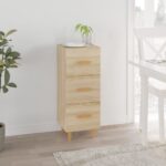 vidaXL Komoda dub sonoma 34,5x34x90 cm spracované drevo