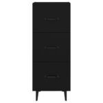 vidaXL Komoda čierna 34,5x34x90 cm spracované drevo – Obrázok 5