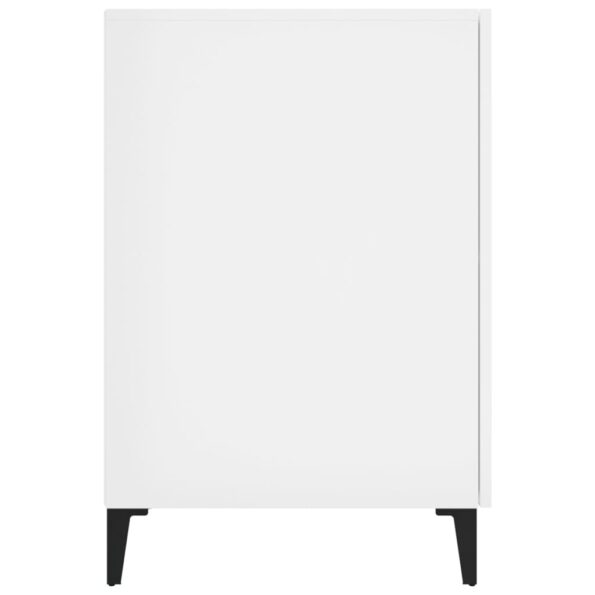 vidaXL Stôl lesklý biely 140x50x75 cm spracované drevo – Obrázok 7
