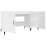 vidaXL Stôl lesklý biely 140x50x75 cm spracované drevo – Obrázok 8