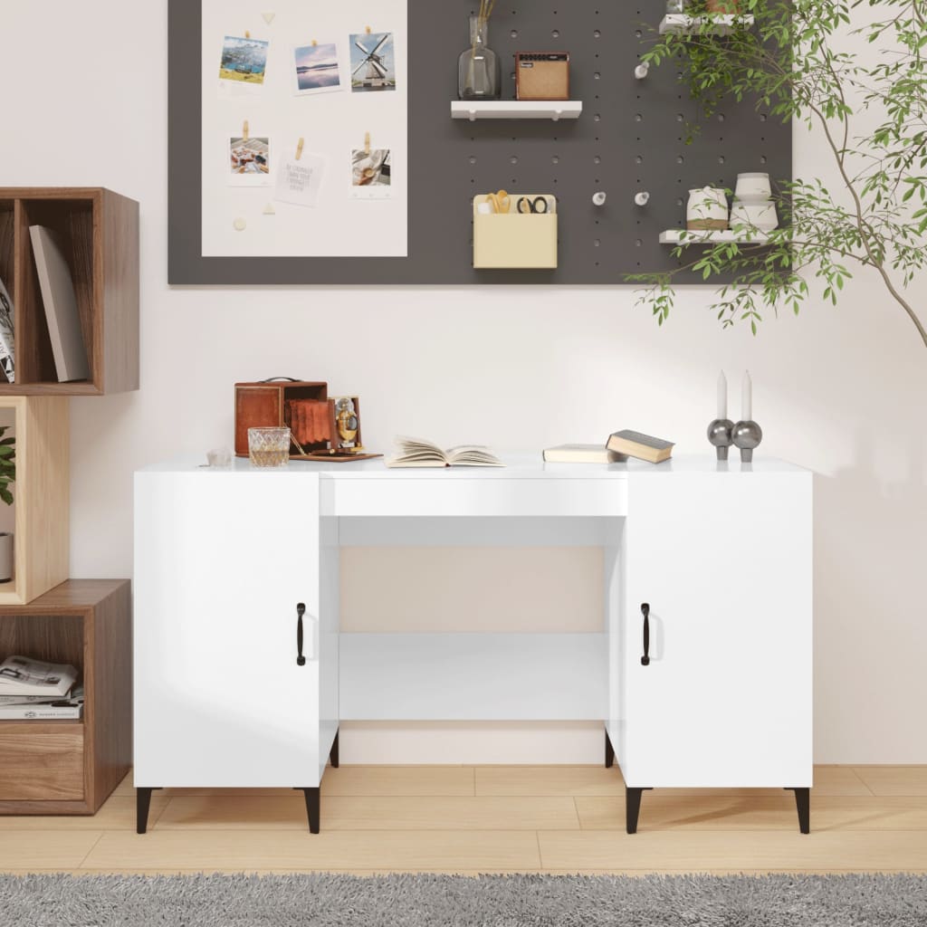 VXL8720287082910_m_en_hd_1.jpg vidaXL Stôl lesklý biely 140x50x75 cm spracované drevo – Obrázok 1