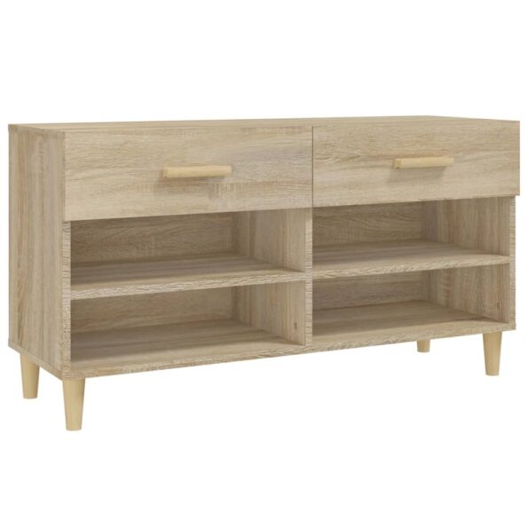 vidaXL Botník dub sonoma 102x35x55 cm spracované drevo – Obrázok 2