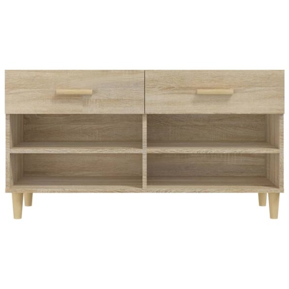 vidaXL Botník dub sonoma 102x35x55 cm spracované drevo – Obrázok 6