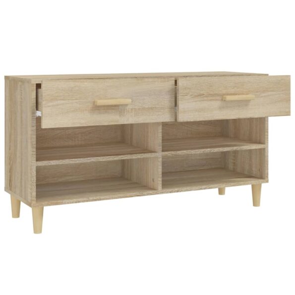 vidaXL Botník dub sonoma 102x35x55 cm spracované drevo – Obrázok 7