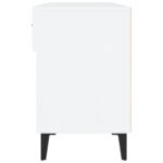 vidaXL Botník lesklý biely 102x35x55 cm spracované drevo – Obrázok 7
