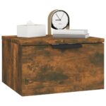 vidaXL Nástenný nočný stolík dymový dub 34x30x20 cm – Obrázok 8