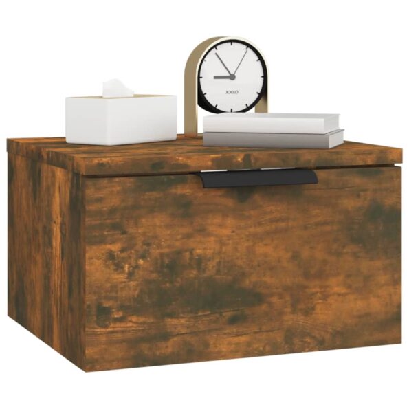 vidaXL Nástenný nočný stolík dymový dub 34x30x20 cm – Obrázok 8