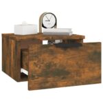 vidaXL Nástenný nočný stolík dymový dub 34x30x20 cm – Obrázok 9