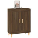 vidaXL Komoda hnedý dub 69,5x34x90 cm spracované drevo – Obrázok 5