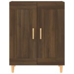 vidaXL Komoda hnedý dub 69,5x34x90 cm spracované drevo – Obrázok 6