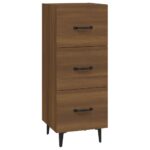 vidaXL Komoda hnedý dub 34,5x34x90 cm spracované drevo – Obrázok 2