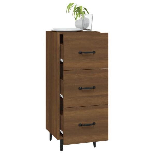 vidaXL Komoda hnedý dub 34,5x34x90 cm spracované drevo – Obrázok 4