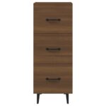 vidaXL Komoda hnedý dub 34,5x34x90 cm spracované drevo – Obrázok 5