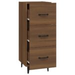 vidaXL Komoda hnedý dub 34,5x34x90 cm spracované drevo – Obrázok 6