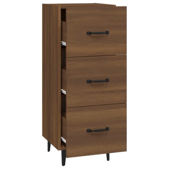 vidaXL Komoda hnedý dub 34,5x34x90 cm spracované drevo – Obrázok 6