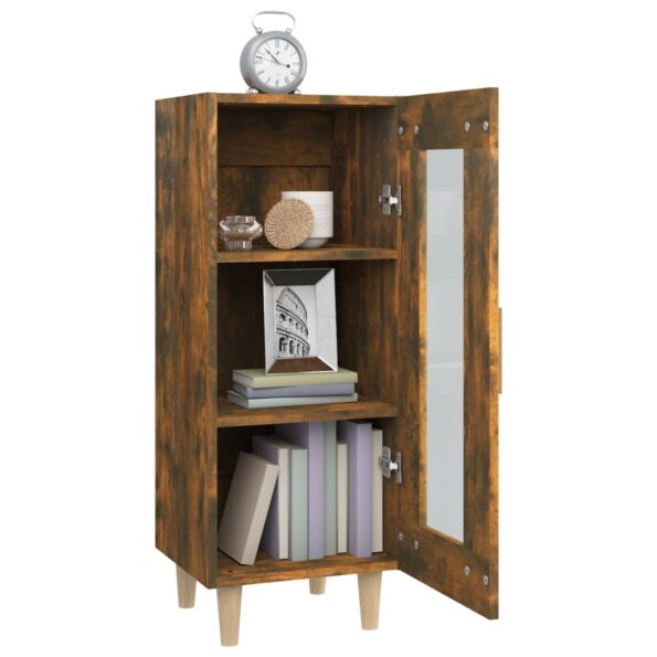 vidaXL Komoda dymový dub 34,5x34x90 cm spracované drevo – Obrázok 5