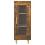 vidaXL Komoda dymový dub 34,5x34x90 cm spracované drevo – Obrázok 6