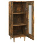 vidaXL Komoda dymový dub 34,5x34x90 cm spracované drevo – Obrázok 8