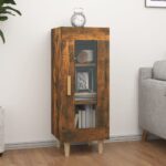 vidaXL Komoda dymový dub 34,5x34x90 cm spracované drevo