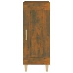 vidaXL Komoda dymový dub 34,5x34x90 cm spracované drevo – Obrázok 5