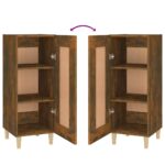vidaXL Komoda dymový dub 34,5x34x90 cm spracované drevo – Obrázok 8
