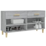 vidaXL Botník sivý dub sonoma 102x35x55 cm spracované drevo – Obrázok 4