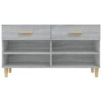 vidaXL Botník sivý dub sonoma 102x35x55 cm spracované drevo – Obrázok 6