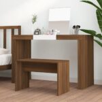 vidaXL Taburetka hnedý dub 70x35x45 cm spracované drevo – Obrázok 3