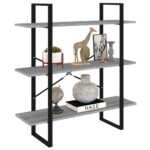 vidaXL Knižnica sivý dub sonoma 100x30x105 cm spracované drevo – Obrázok 4