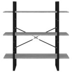 vidaXL Knižnica sivý dub sonoma 100x30x105 cm spracované drevo – Obrázok 5