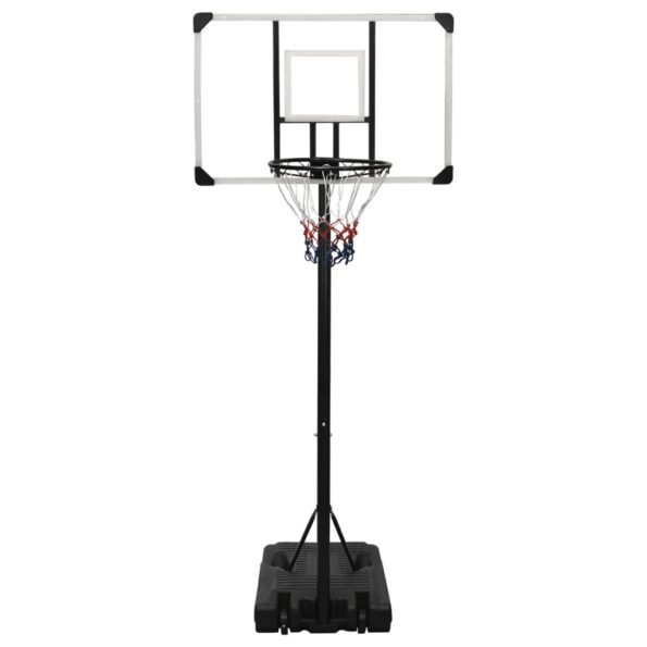 vidaXL Basketbalový stojan priehľadný 256-361 cm polykarbonát – Obrázok 2