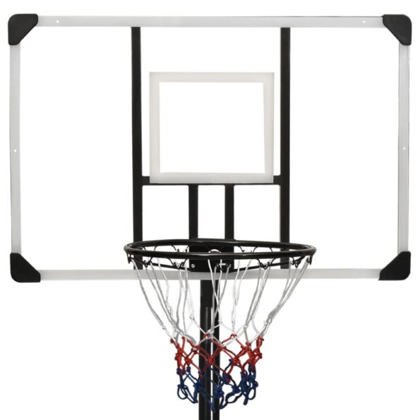 vidaXL Basketbalový stojan priehľadný 256-361 cm polykarbonát – Obrázok 5
