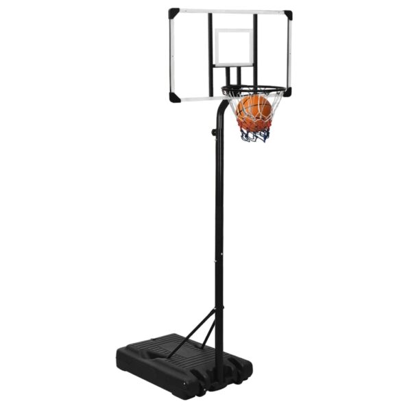 vidaXL Basketbalový stojan priehľadný 256-361 cm polykarbonát – Obrázok 9