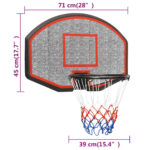 vidaXL Basketbalová doska čierna 71x45x2 cm polyetén – Obrázok 9