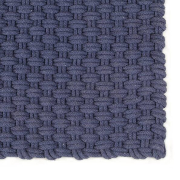VidaXL Koberec obdĺžnikový tmavomodrý 180x250 cm bavlna – Obrázok 2