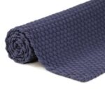VidaXL Koberec obdĺžnikový tmavomodrý 180x250 cm bavlna – Obrázok 4