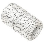 vidaXL Pletené lodné lano biele 2 mm x 50 m polyester – Obrázok 2